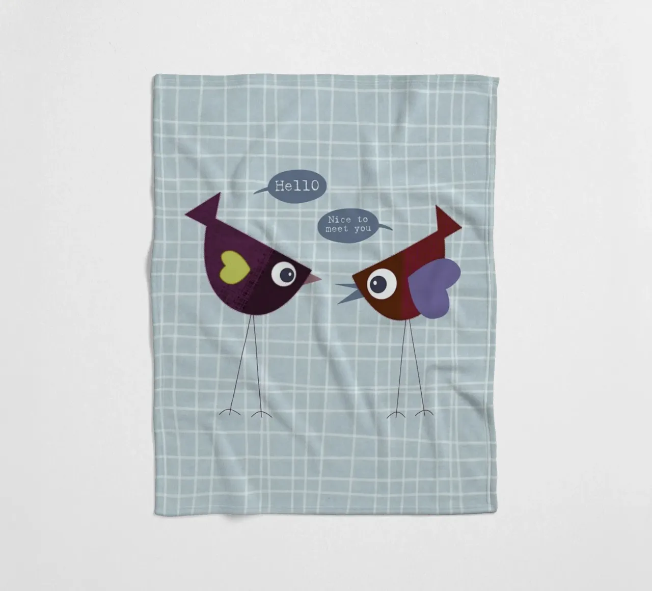 Hello nice to meet you bird coperta in pile da JaySan Studio
