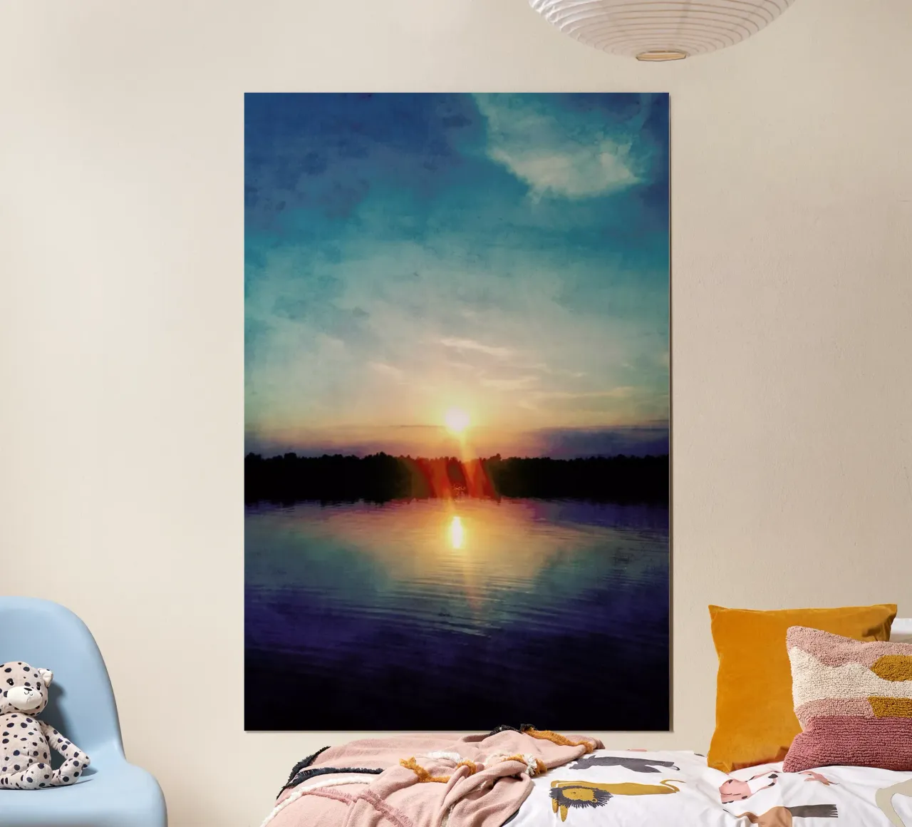 Here Comes the Night poster con telaio in plastica da Angelo Cerantola