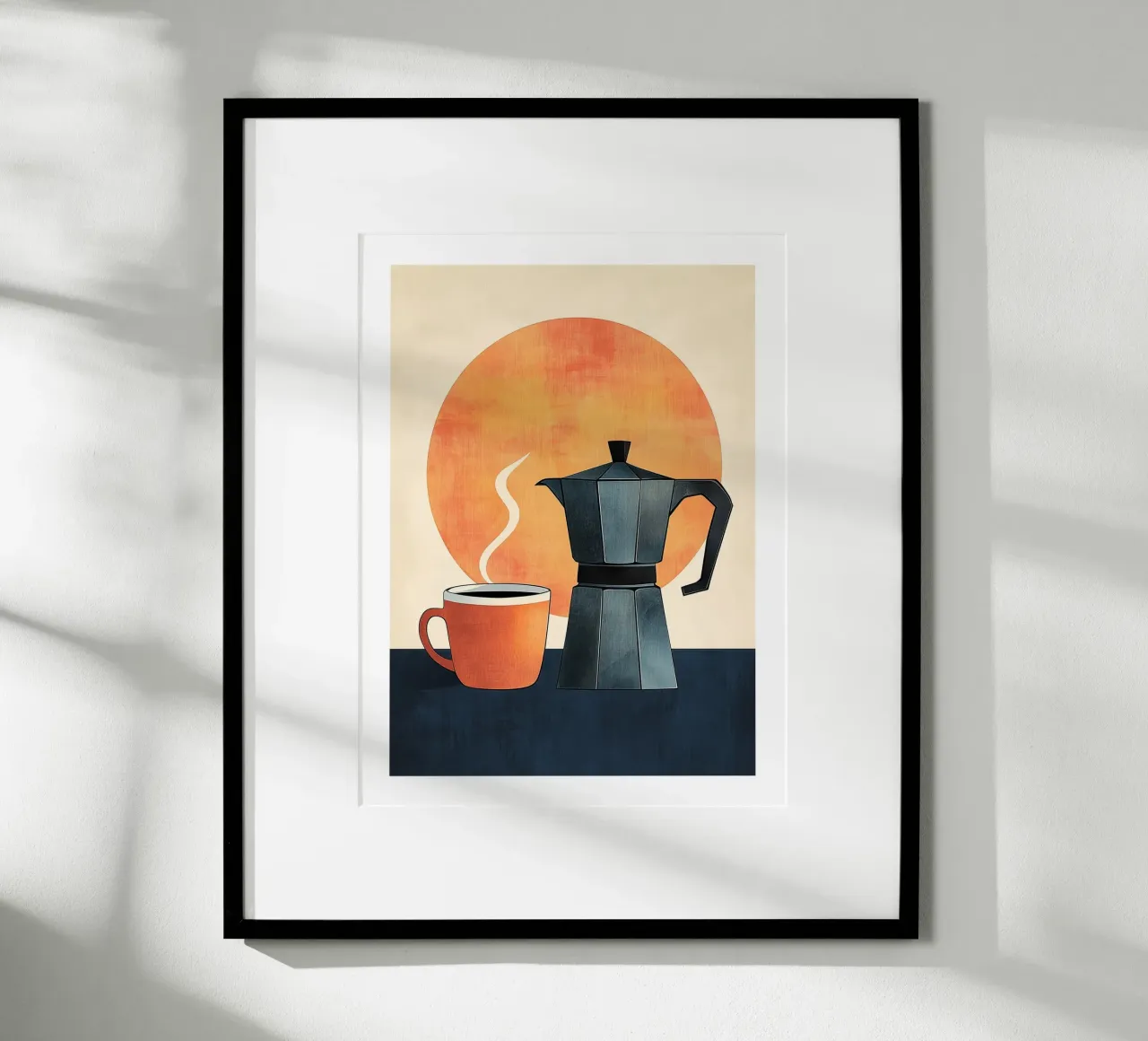 Caffè mattutino con macchina da caffè italiana poster da Spice & Style