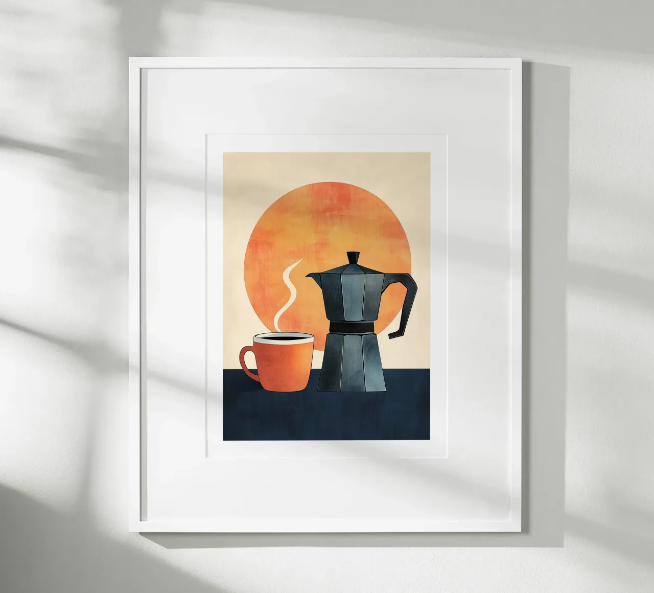 Caffè mattutino con macchina da caffè italiana poster da Spice & Style