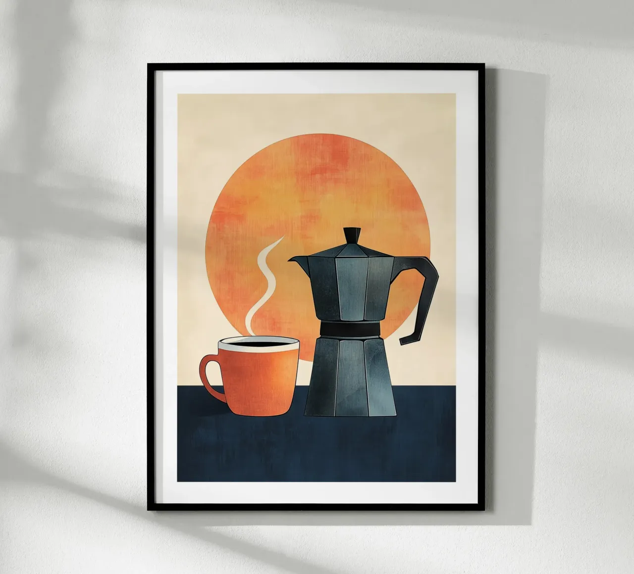 Caffè mattutino con macchina da caffè italiana poster da Spice & Style