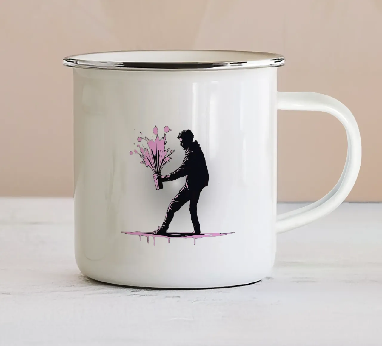 Farbexplosion tazza in smalto da Headless Monkeys