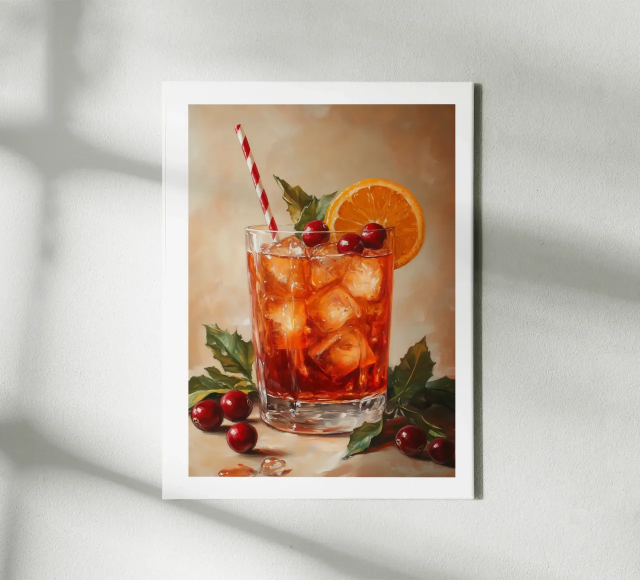 Cocktail di mirtilli rossi e arance tela con Cornice a cassetta da Spice & Style
