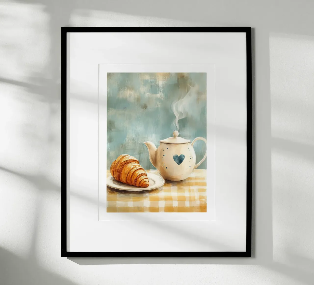 Colazione alla francese poster con telaio in legno da Spice & Style