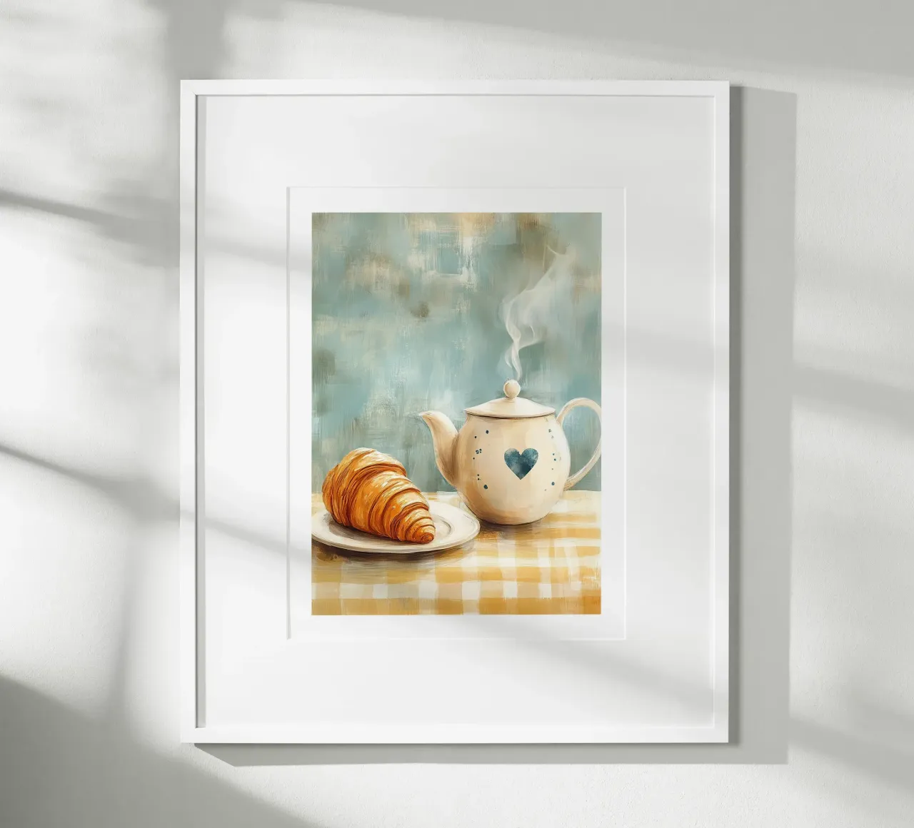 Colazione alla francese poster con telaio in legno da Spice & Style