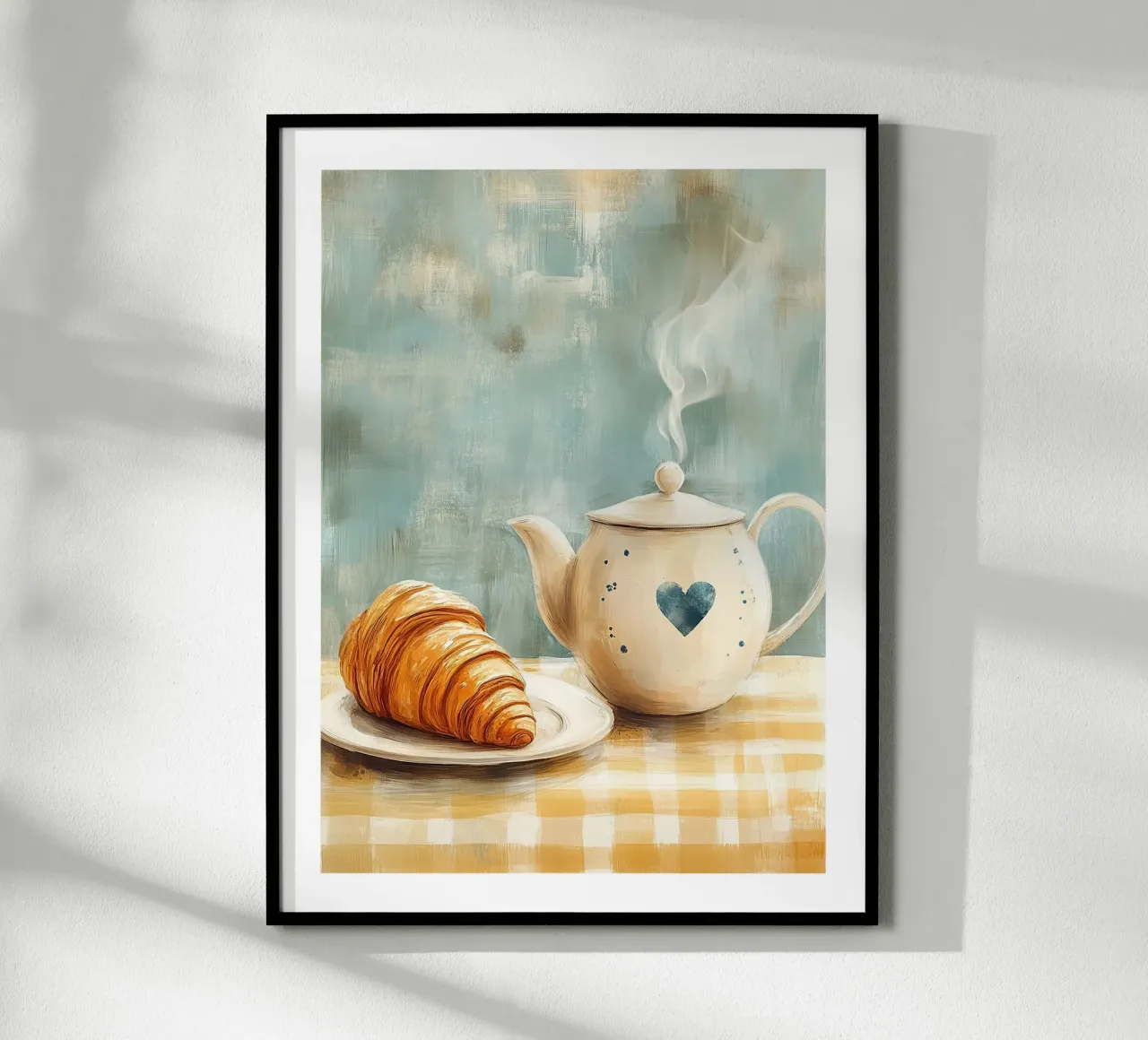 Colazione alla francese poster con telaio in legno da Spice & Style