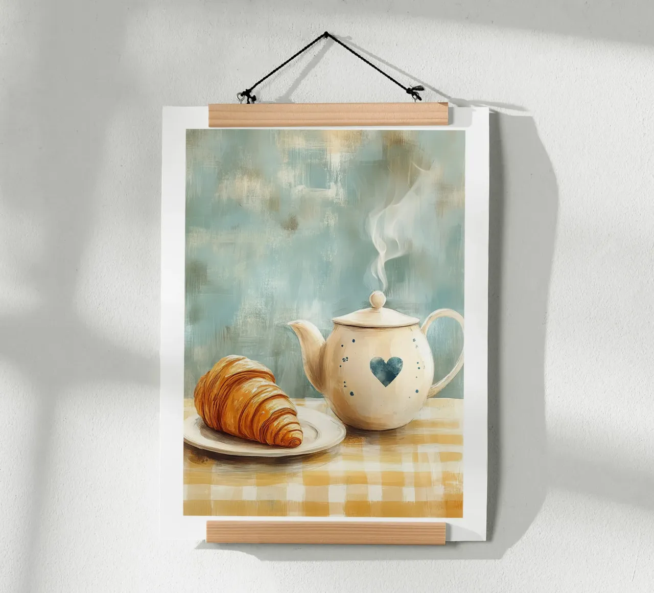 Colazione alla francese poster con telaio in legno da Spice & Style