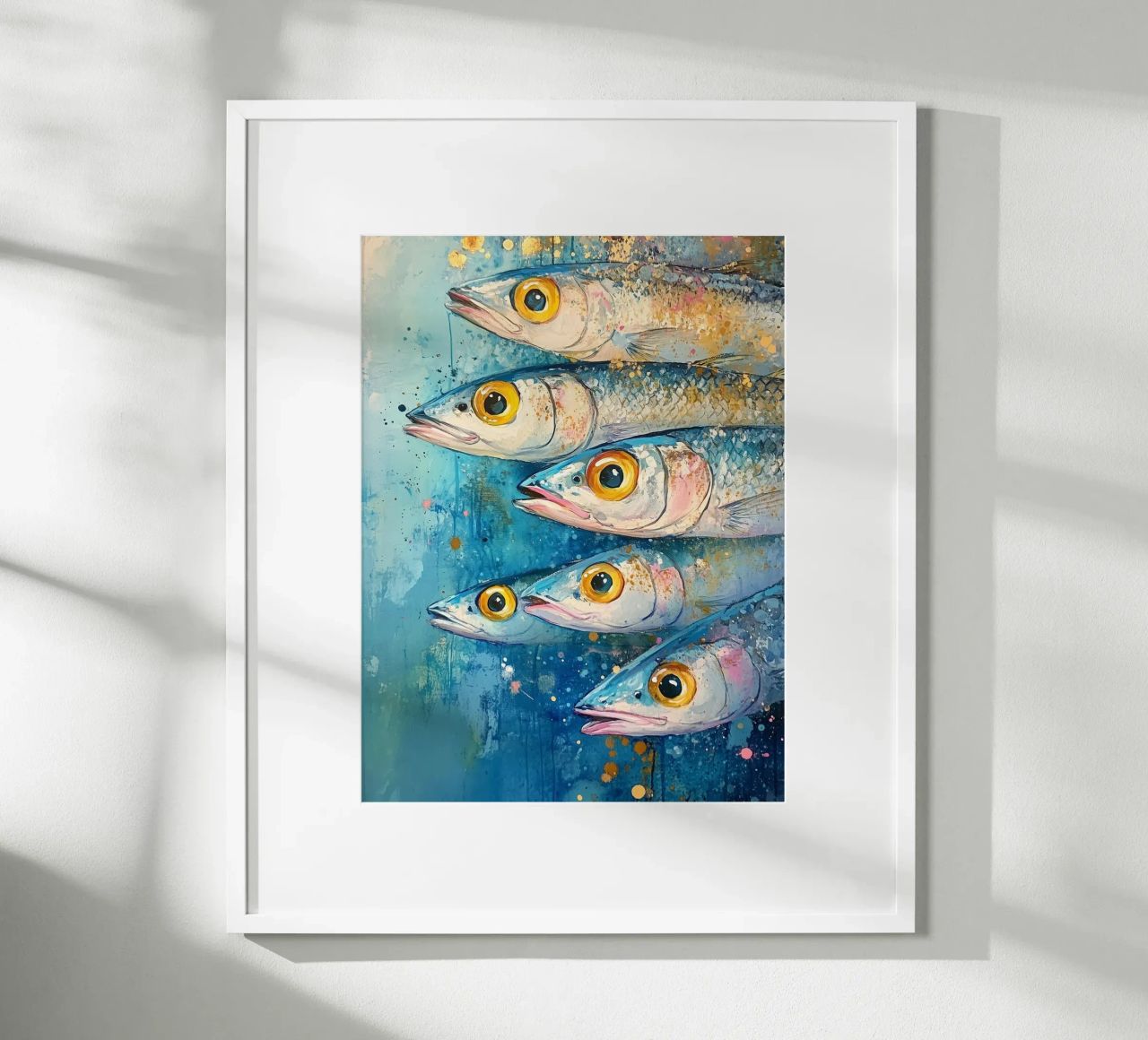 Strahlende Fischschwärme Poster von Spice & Style