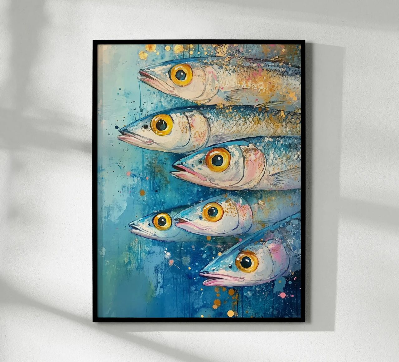Strahlende Fischschwärme Poster von Spice & Style