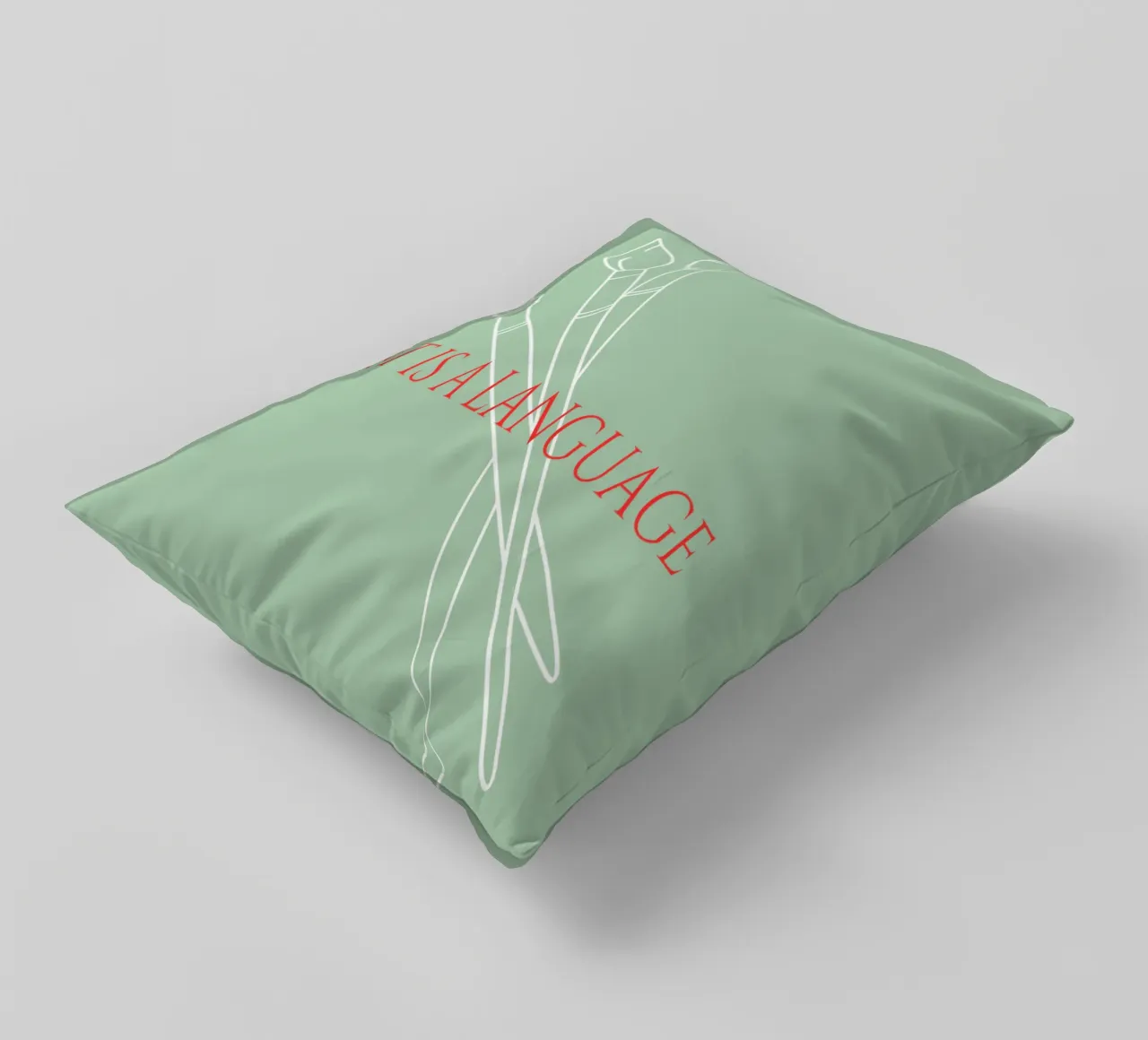 Art is a Language 2 decorative cushion by Headless Monkeys