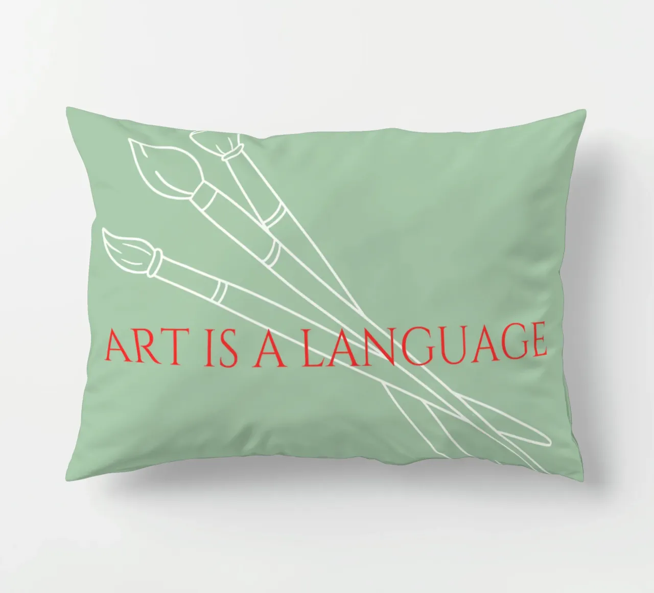 Art is a Language 2 decorative cushion by Headless Monkeys