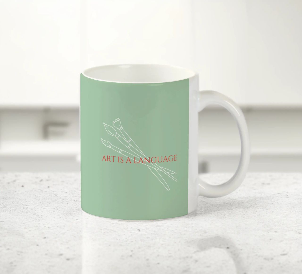 Art is a Language 2 tazza in ceramica da Headless Monkeys