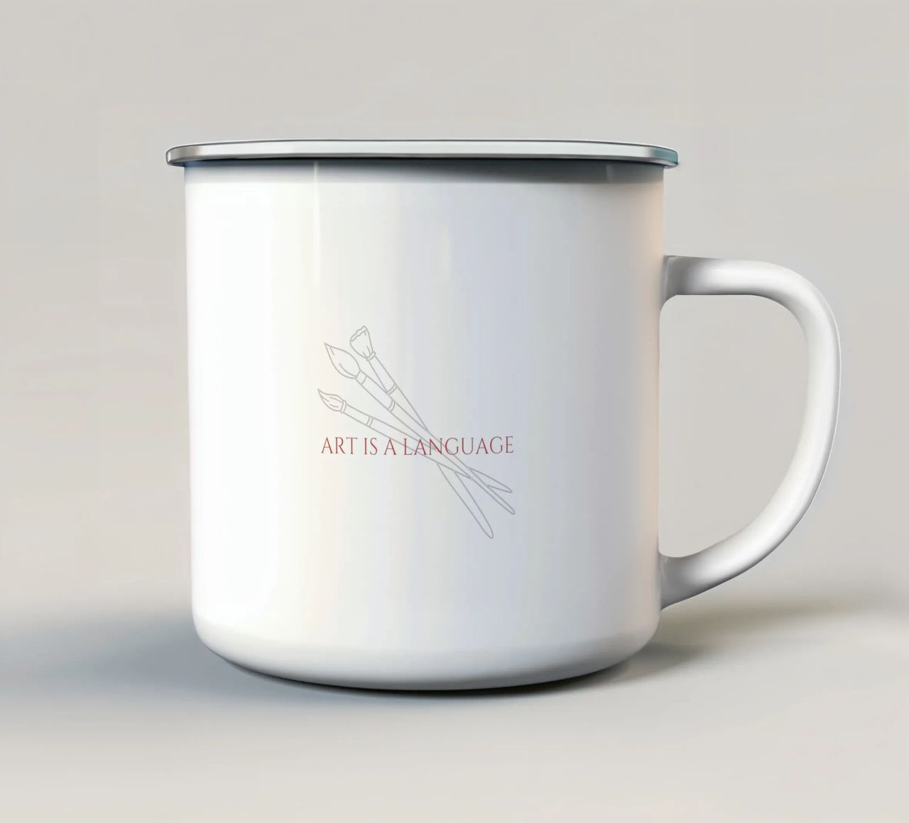 Art is a Language 2 tazza in smalto da Headless Monkeys