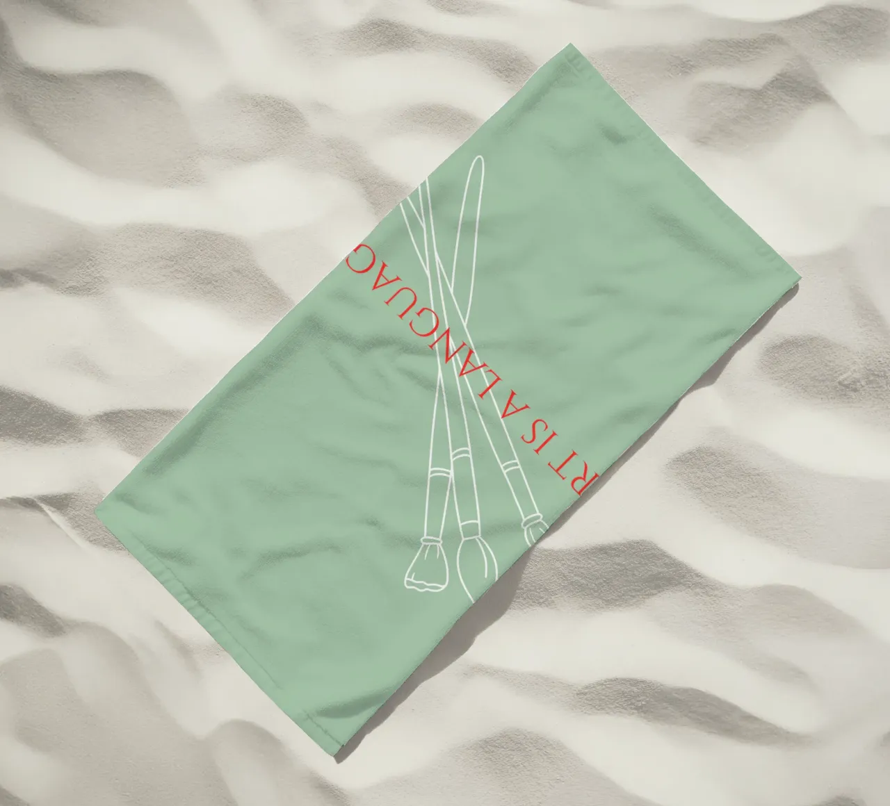 Art is a Language 2 beach towel by Headless Monkeys