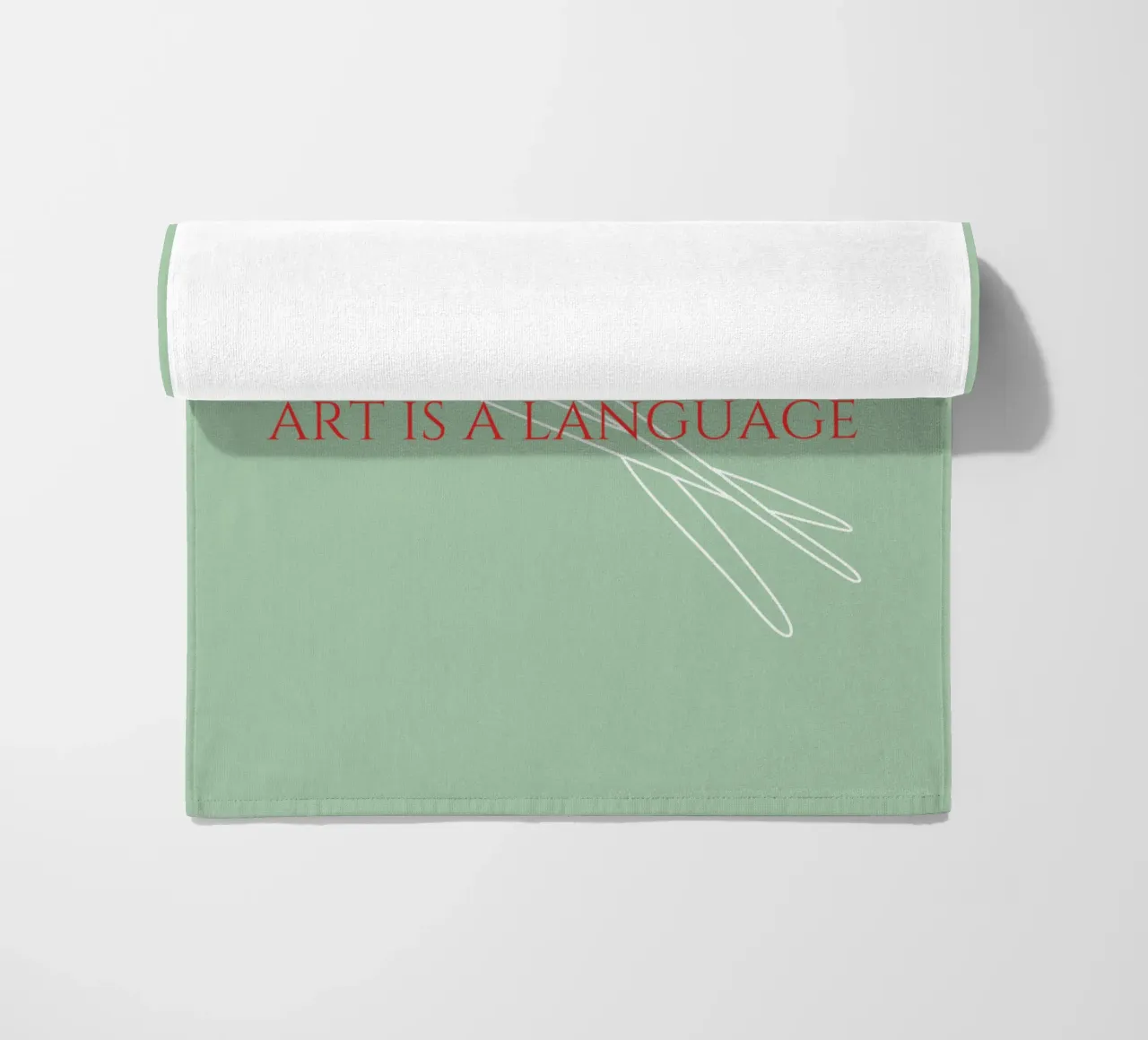 Art is a Language 2 beach towel by Headless Monkeys