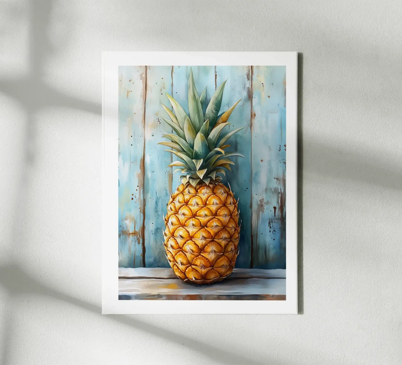 Ananas tropicali tela con Cornice a cassetta da Spice & Style