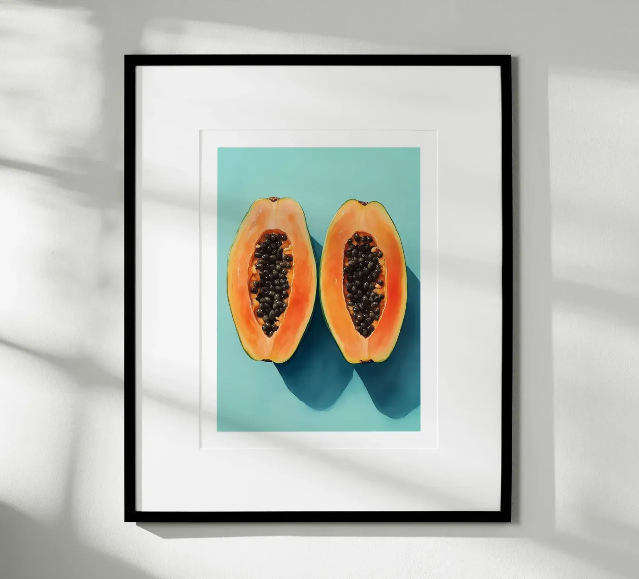 Papaya tagliata a metà poster da Spice & Style