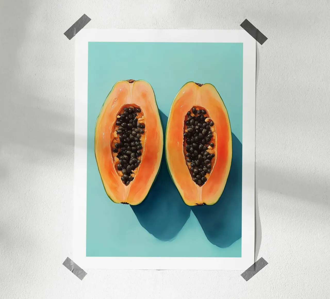 Papaya tagliata a metà poster da Spice & Style