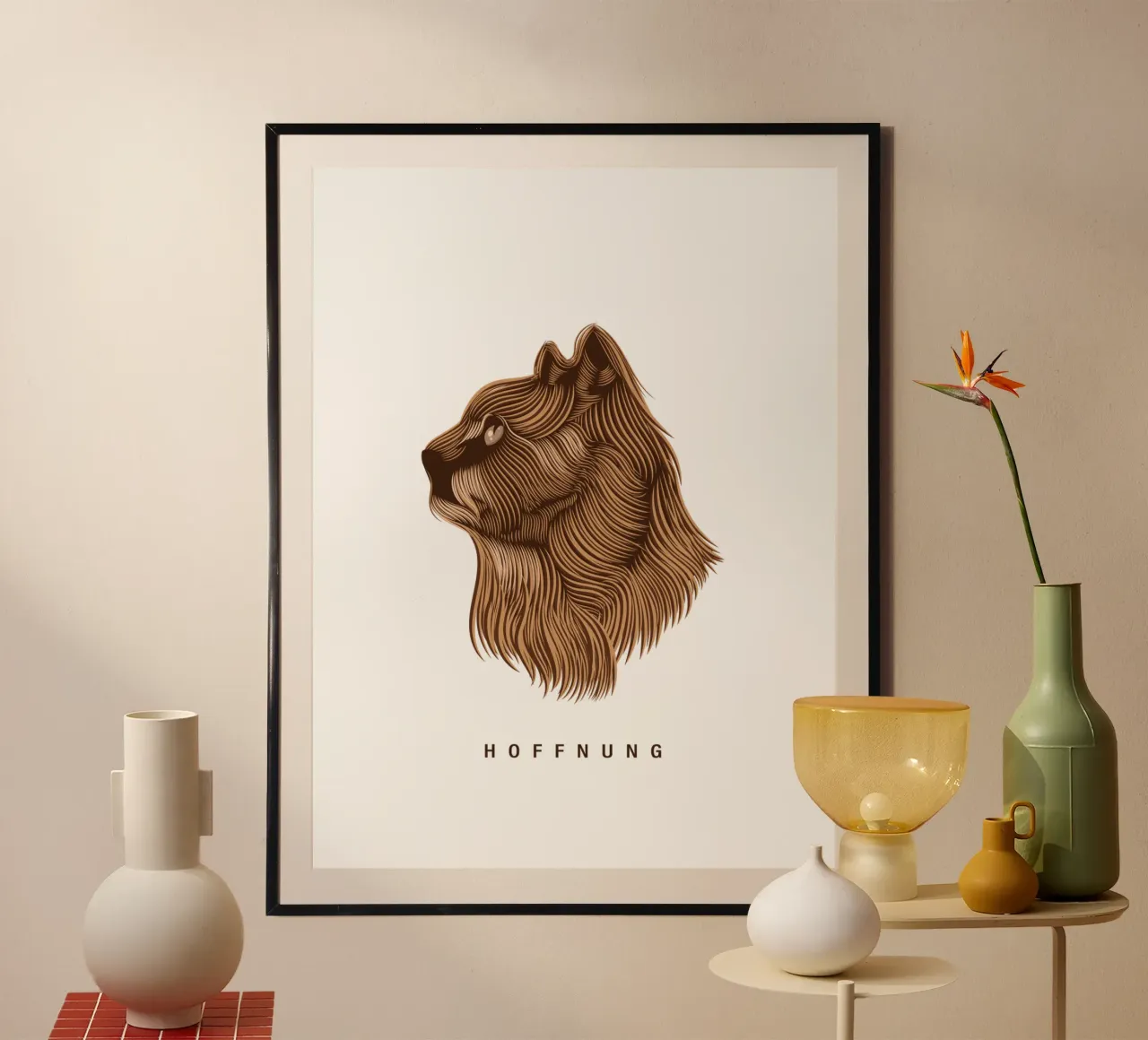 La speranza nella natura poster con telaio in plastica da Gift For You