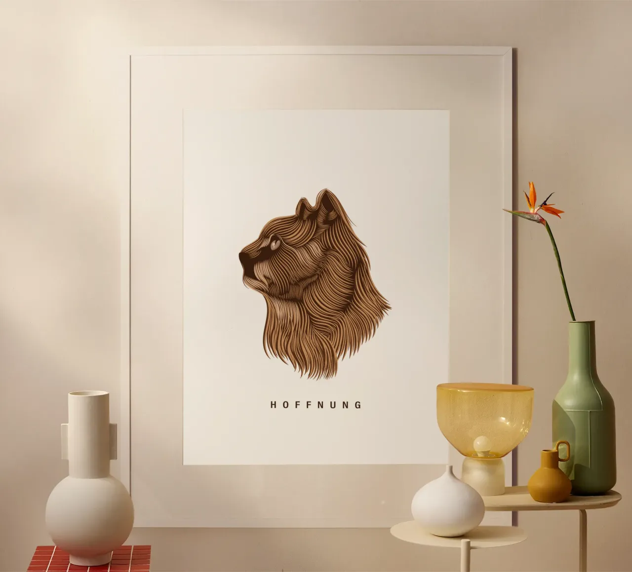 La speranza nella natura poster con telaio in plastica da Gift For You