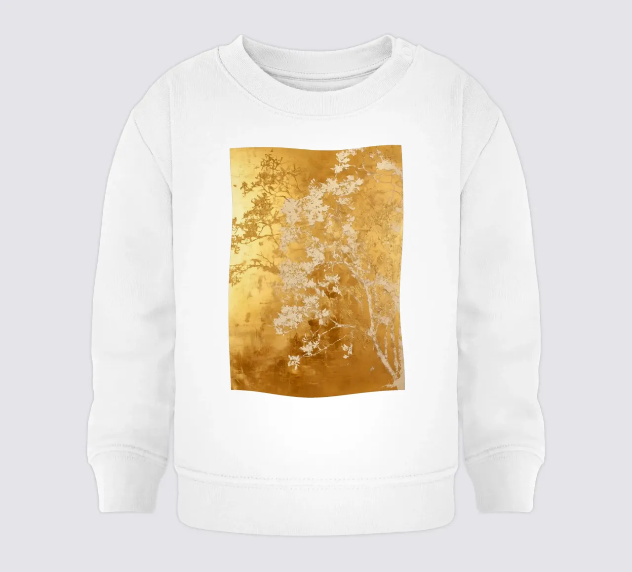 Albero artistico bianco e oro felpa neonato da Justyna Jaszke JBJart