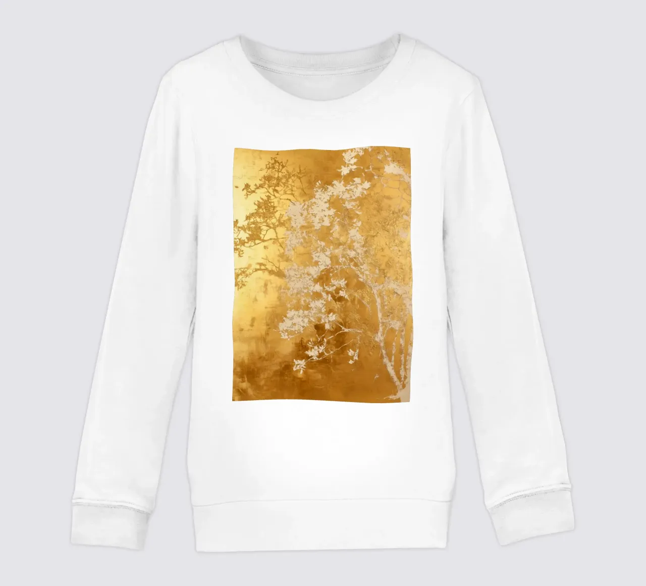 Albero artistico bianco e oro felpa bambino da Justyna Jaszke JBJart