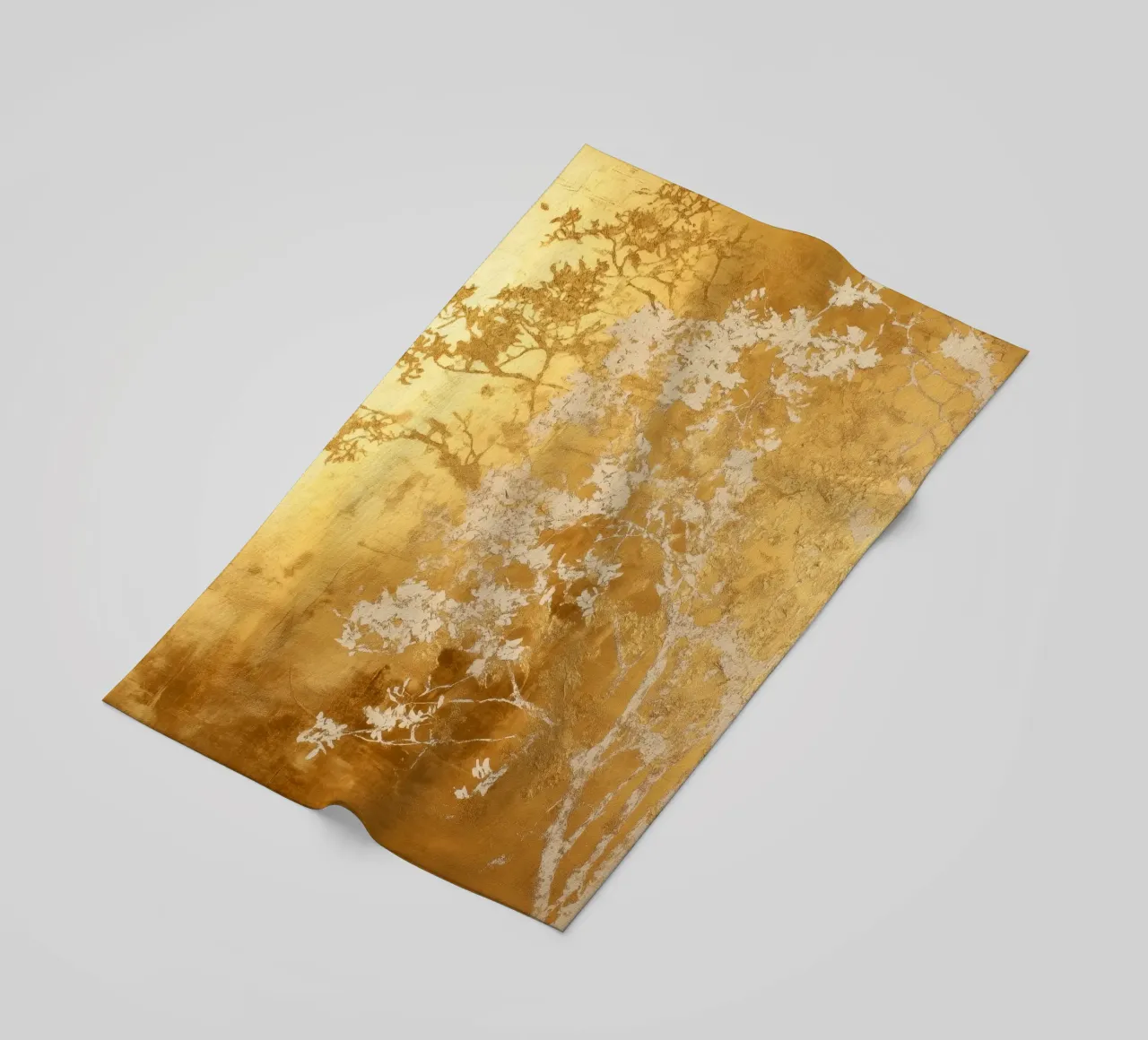 Albero artistico bianco e oro telo mare da Justyna Jaszke JBJart