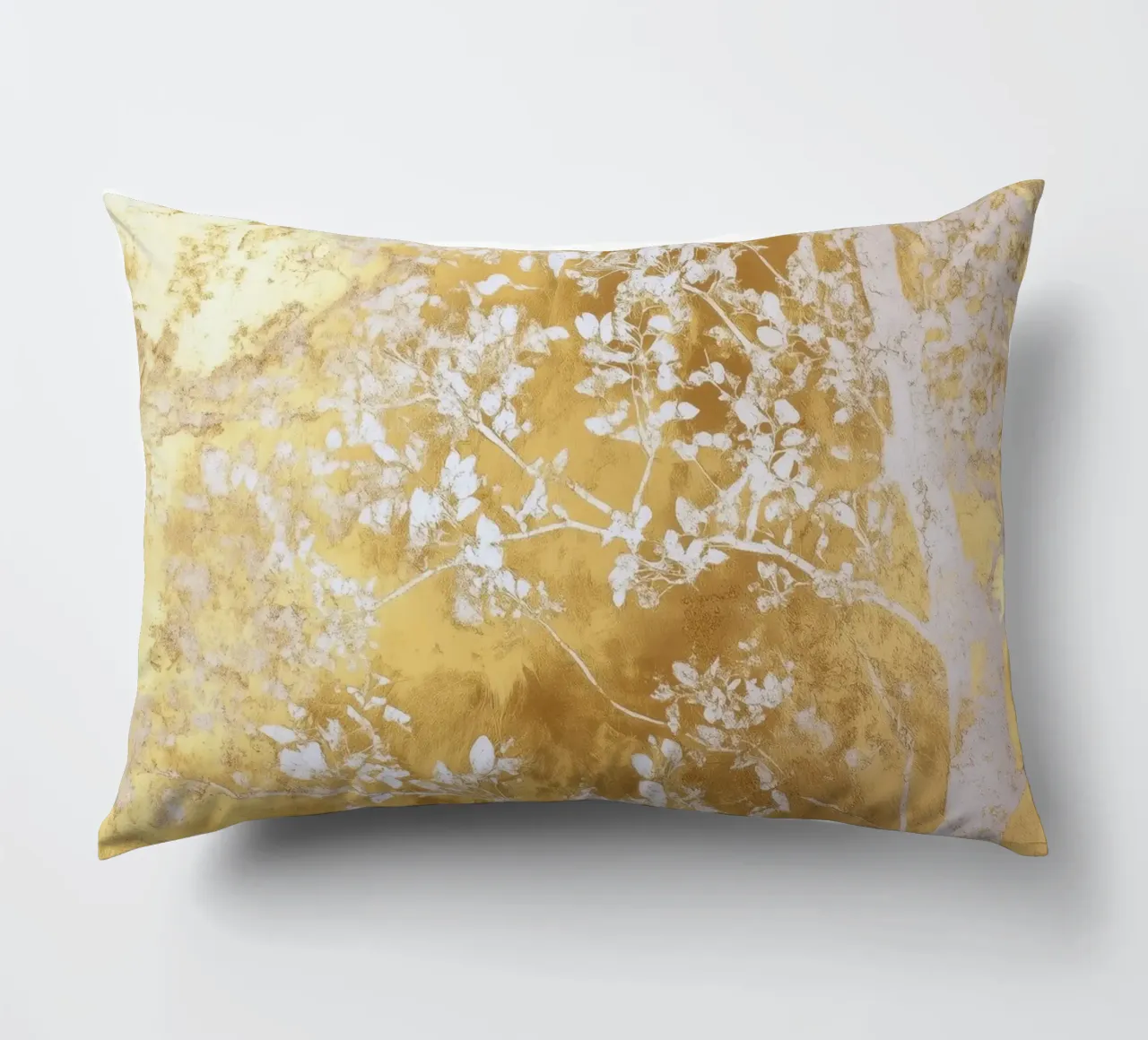 Albero artistico bianco e oro cuscino da Justyna Jaszke JBJart