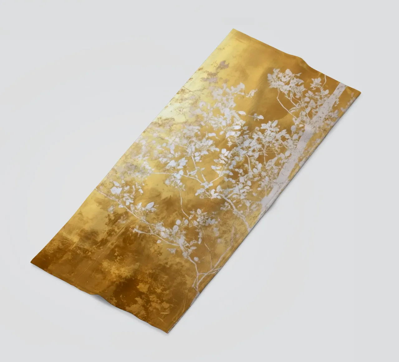 Albero artistico bianco e oro telo mare da Justyna Jaszke JBJart
