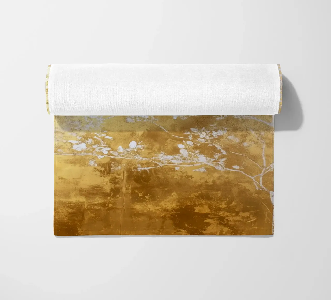 Albero artistico bianco e oro telo mare da Justyna Jaszke JBJart