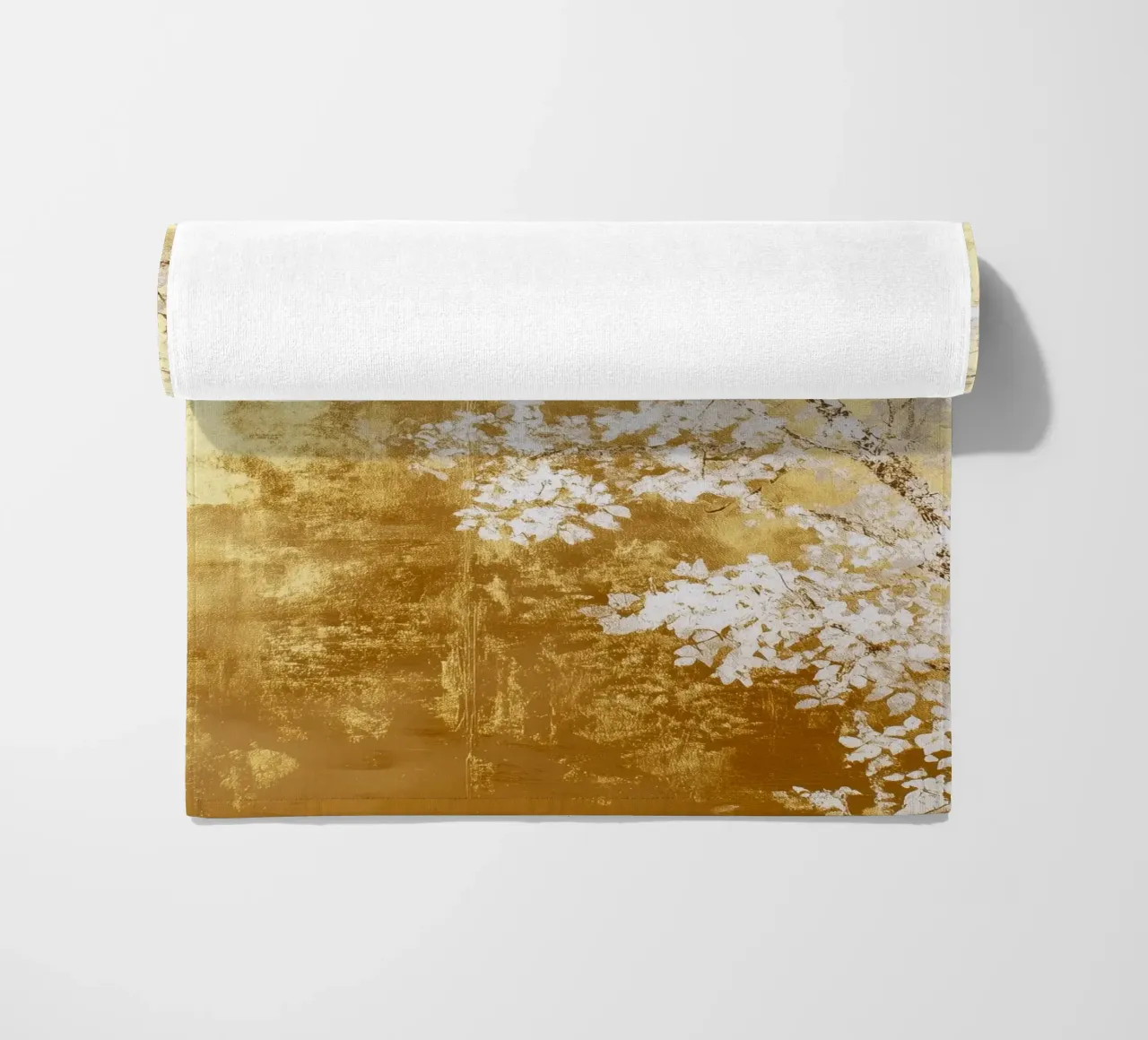 Albero artistico bianco e oro telo mare da Justyna Jaszke JBJart
