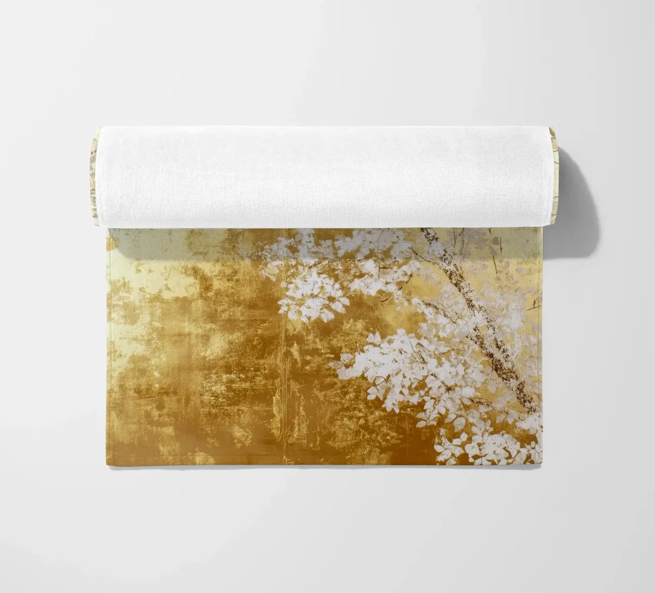 Albero artistico bianco e oro telo mare da Justyna Jaszke JBJart