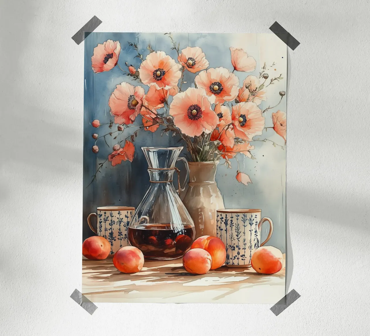 Natura morta con papaveri poster da Spice & Style