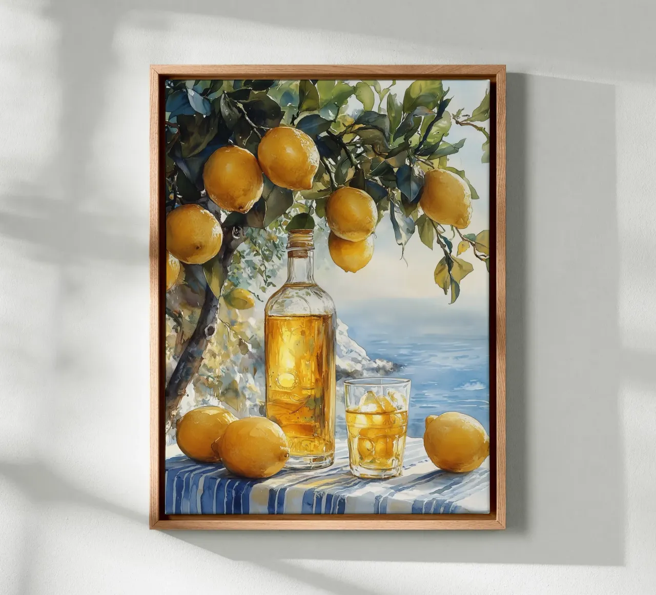 Lemon and limoncello canvas with Floater frame by Spice & Style