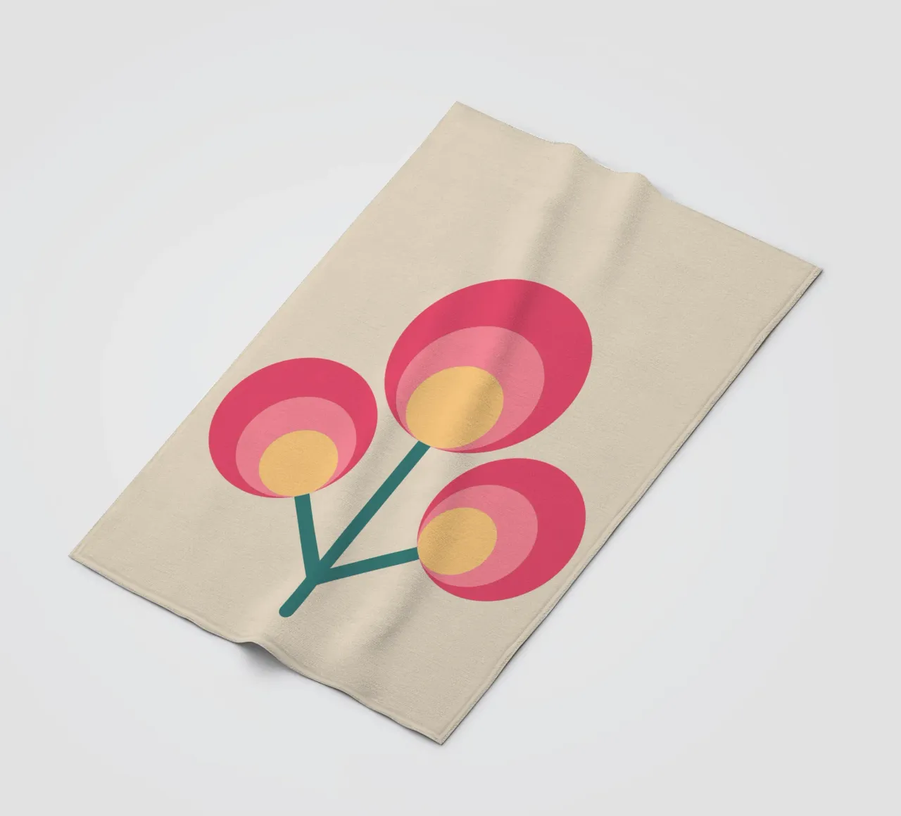 Trio Bloom fleece blanket by SMPLE