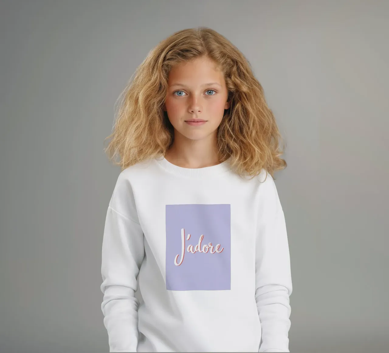 Lo adoro in viola felpa bambino da Carinaprint
