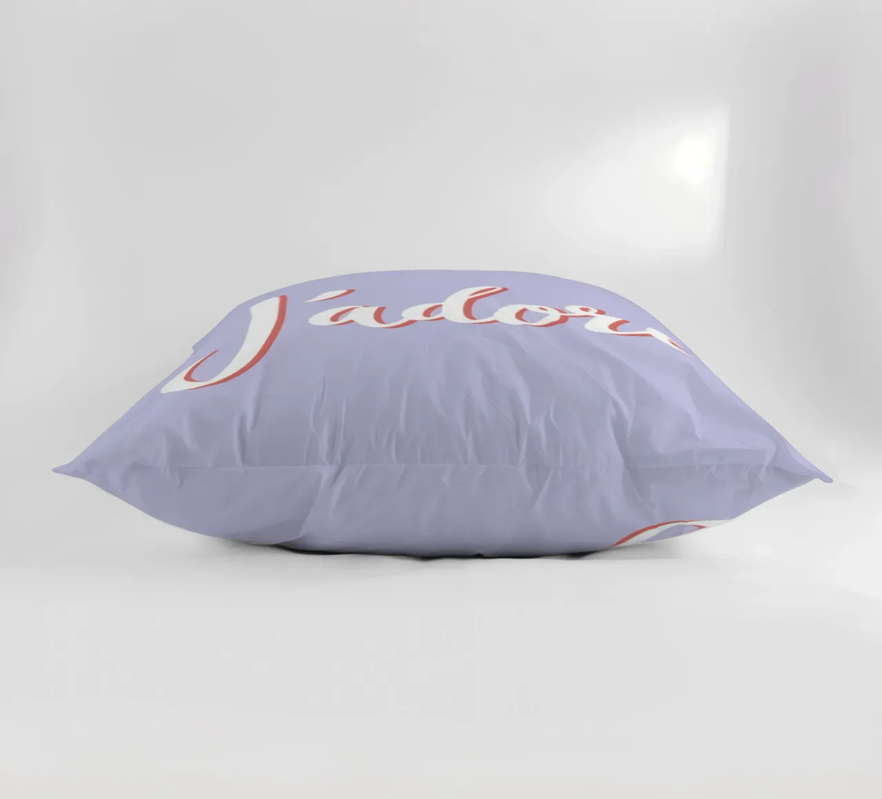 Lo adoro in viola cuscino da Carinaprint
