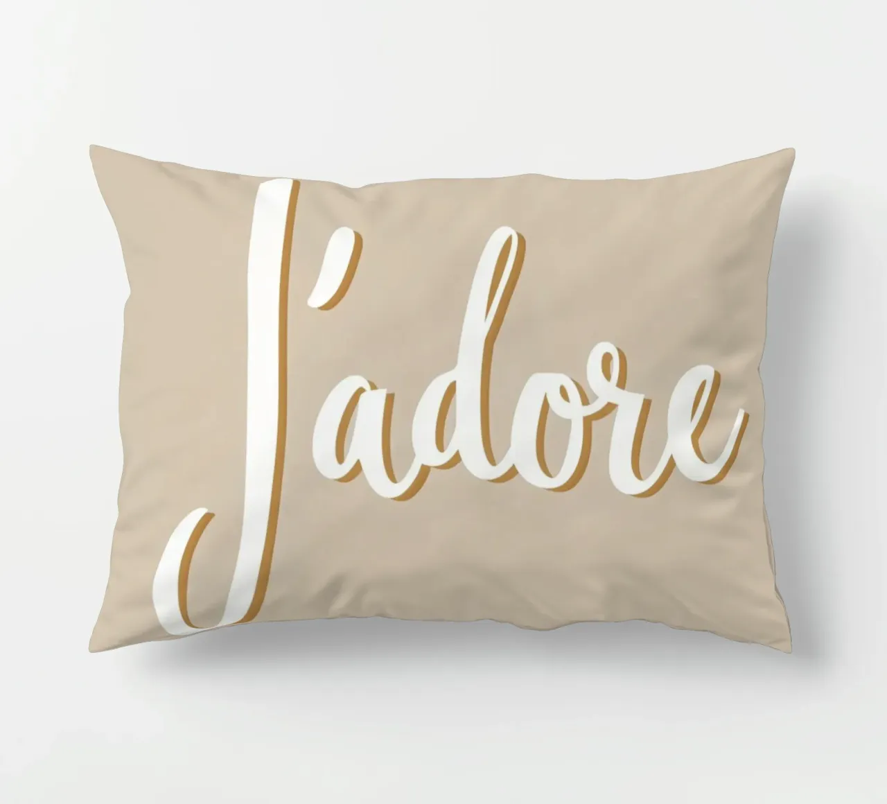Lo adoro in beige cuscino da Carinaprint