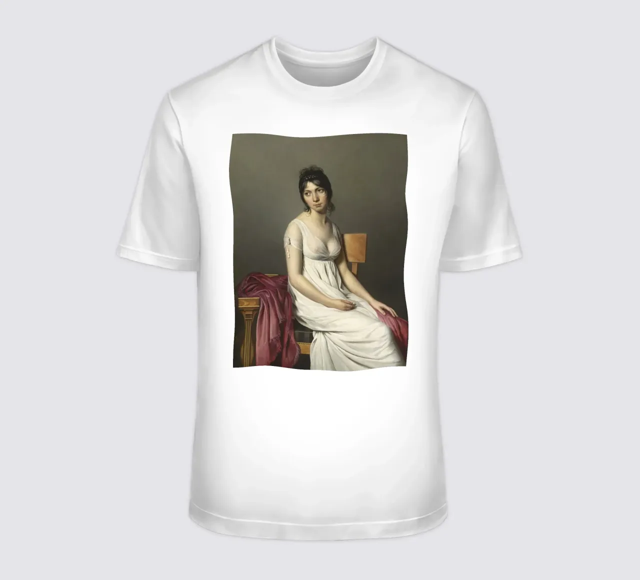 Jacques-Louis David - Ritratto di giovane donna in bianco t-shirt da William Store