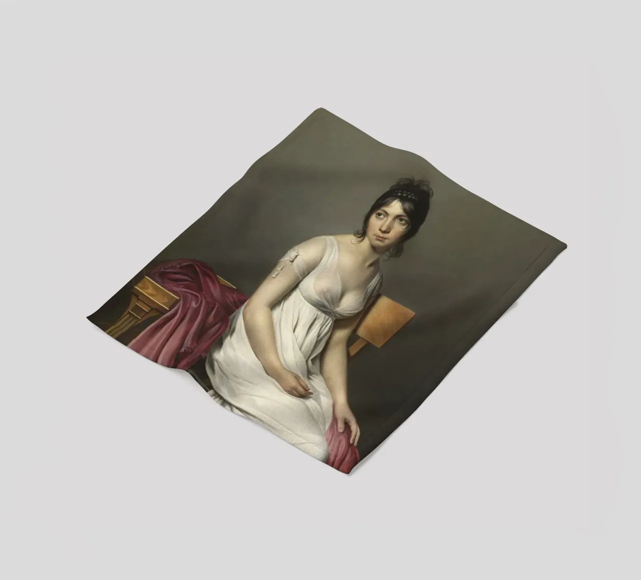 Jacques-Louis David - Ritratto di giovane donna in bianco coperta in pile da William Store