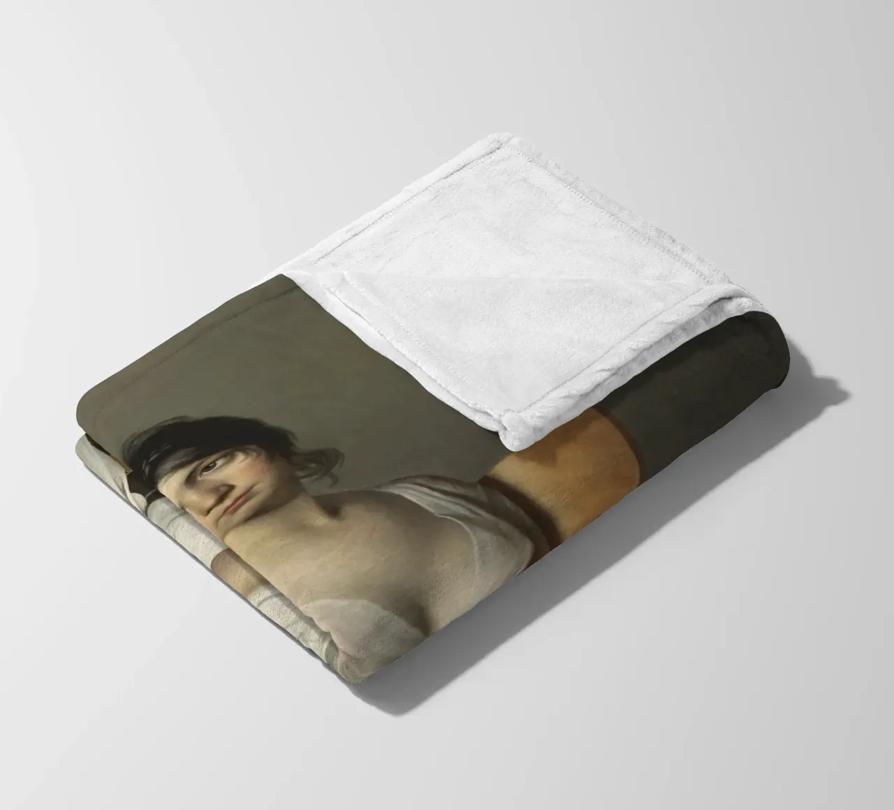 Jacques-Louis David - Ritratto di giovane donna in bianco coperta in pile da William Store
