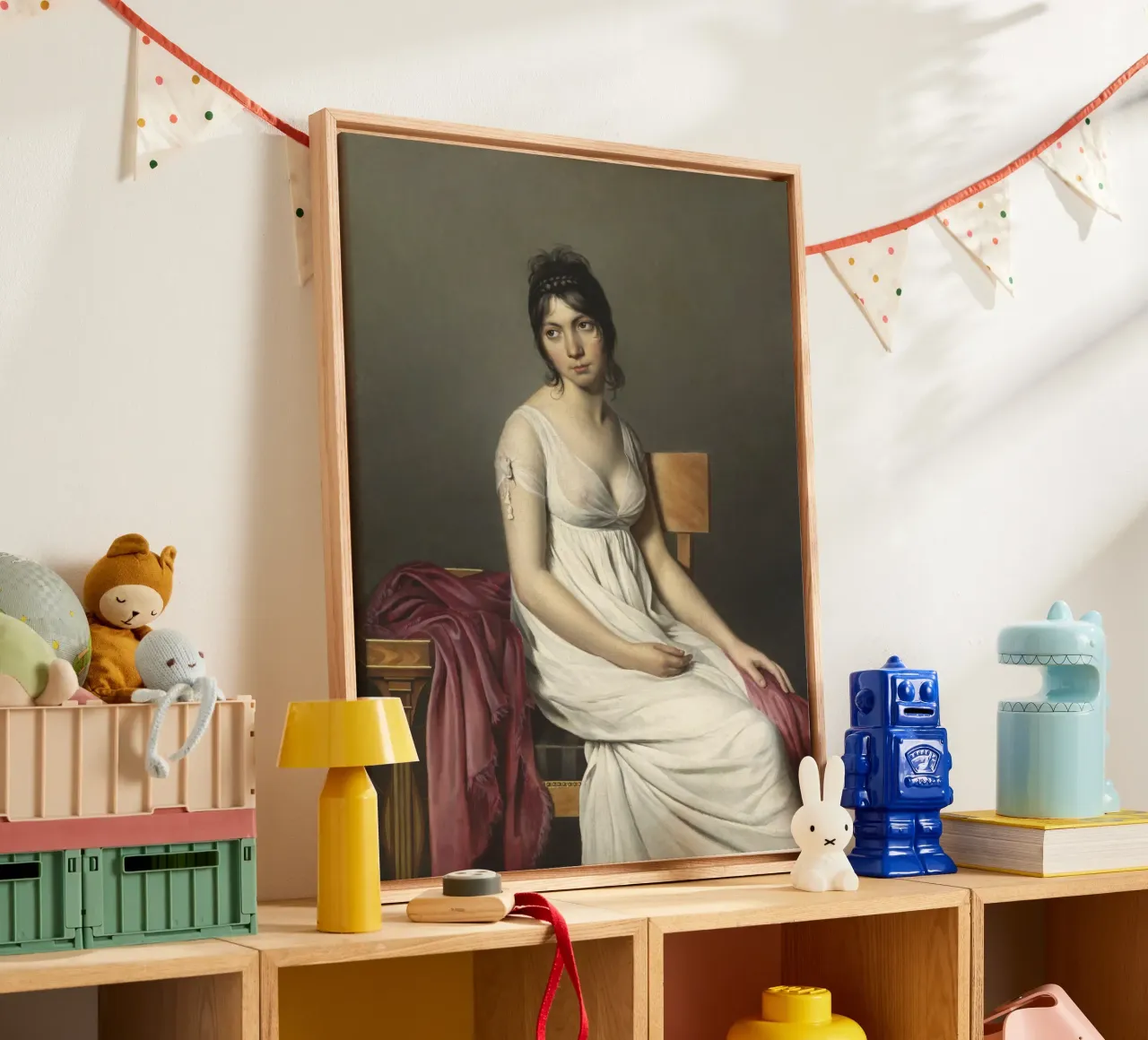 Jacques-Louis David - Ritratto di giovane donna in bianco tela con Cornice a cassetta da William Store
