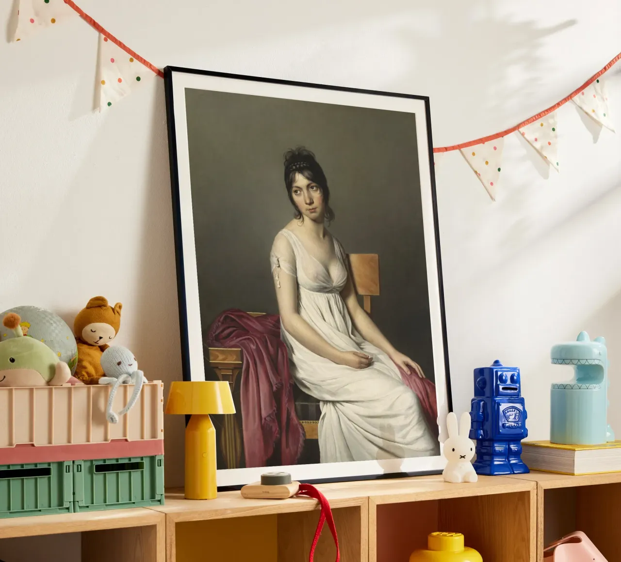 Jacques-Louis David - Ritratto di giovane donna in bianco poster da William Store