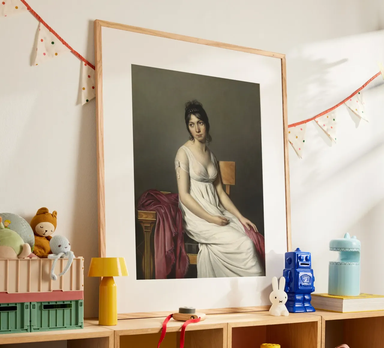 Jacques-Louis David - Ritratto di giovane donna in bianco poster da William Store