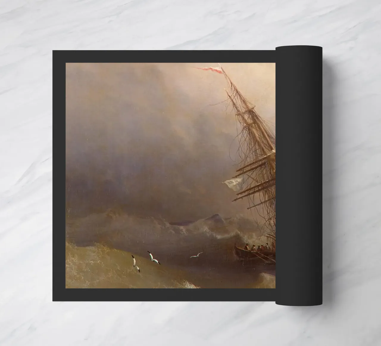 Ivan Aivazovsky - Nave nel mare in tempesta zerbino da William Store