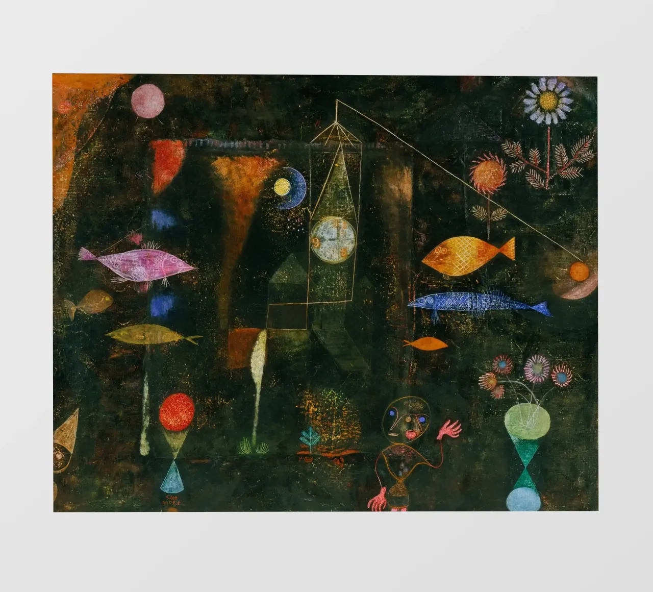 Paul Klee - Magia dei pesci pellicola backlit da Timeless Artworks