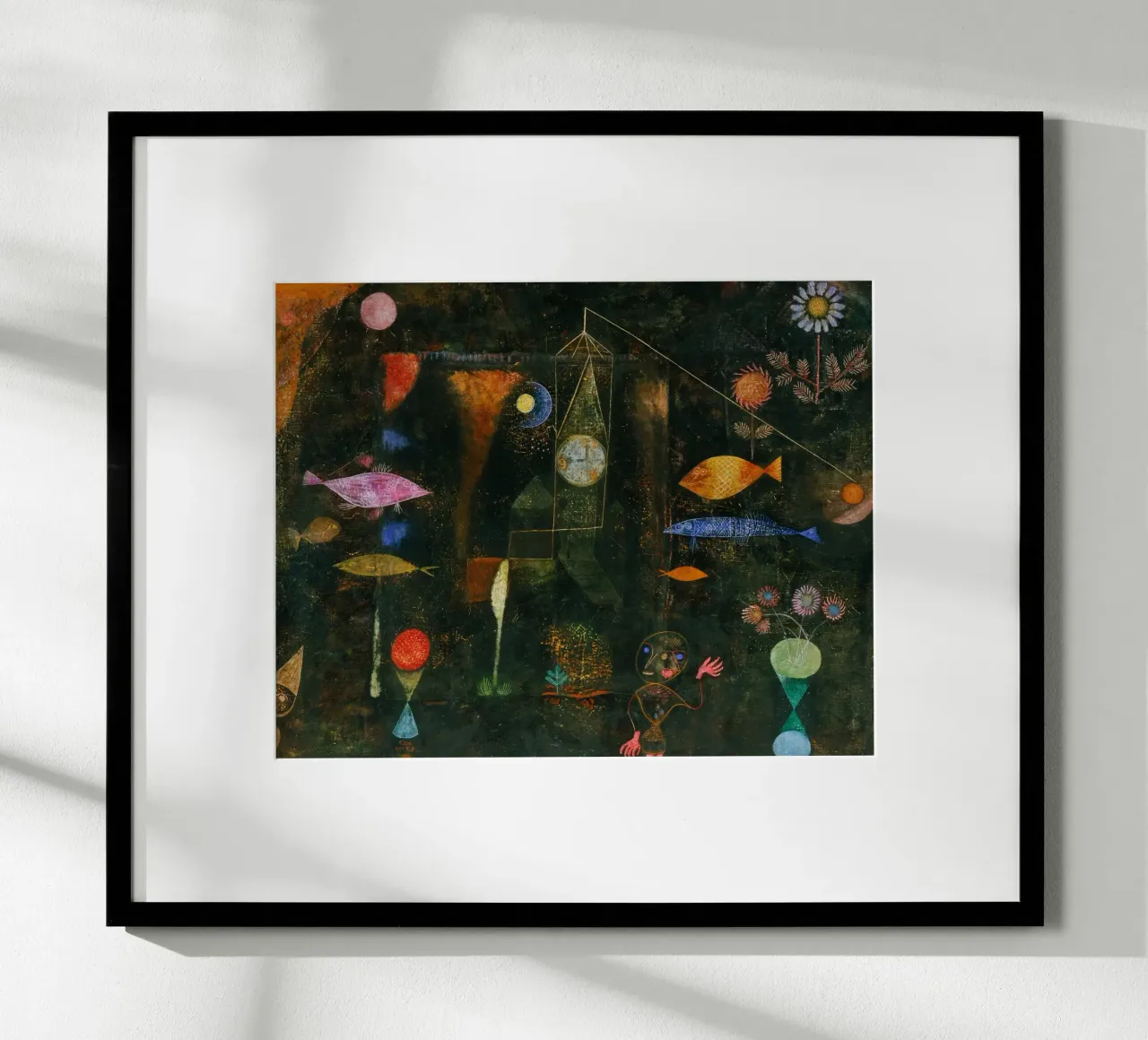 Paul Klee - Magia dei pesci poster con telaio in plastica da Timeless Artworks