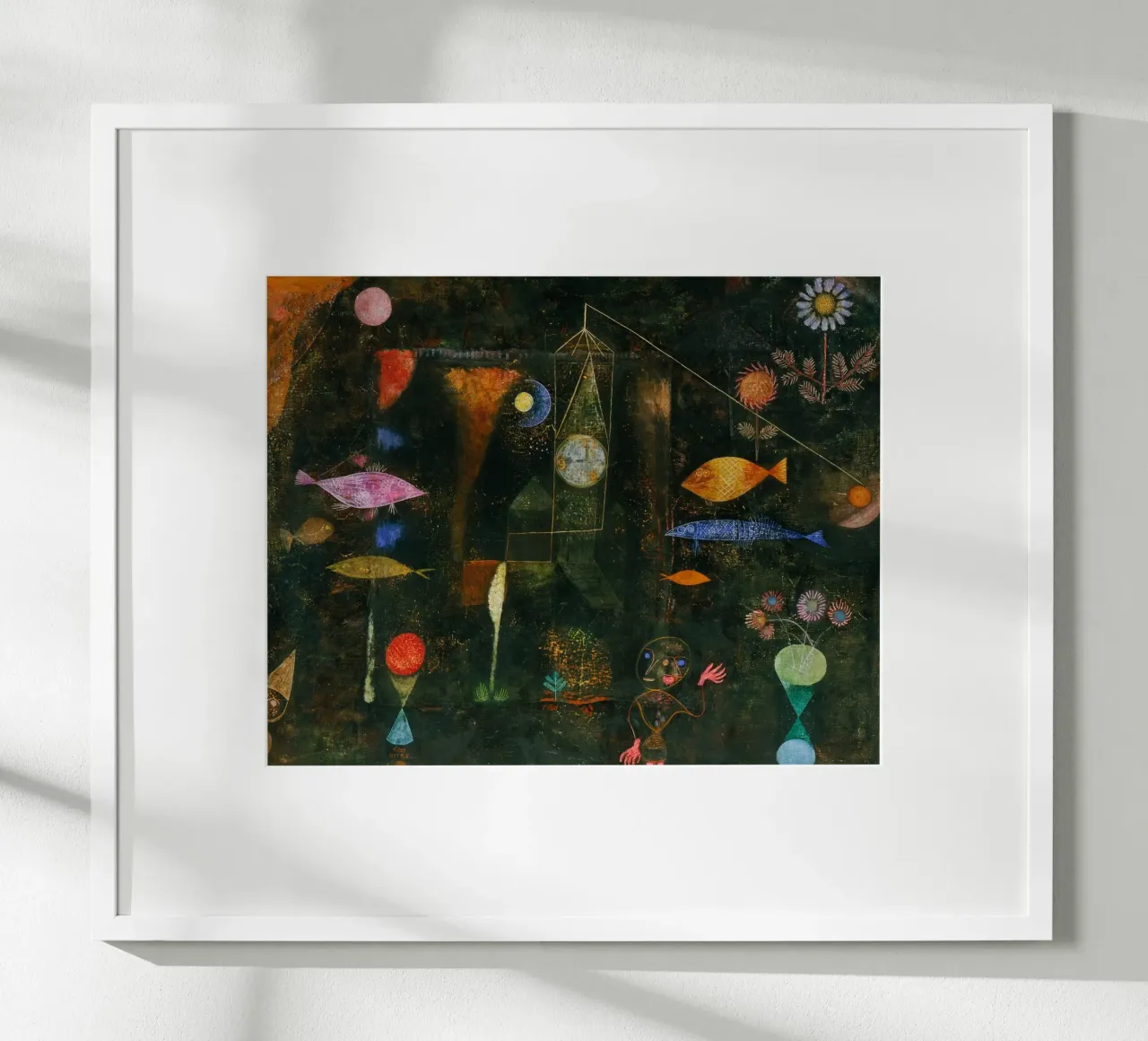 Paul Klee - Magia dei pesci poster con telaio in plastica da Timeless Artworks