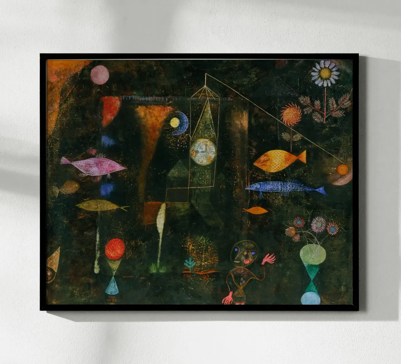 Paul Klee - Magia dei pesci poster con telaio in plastica da Timeless Artworks