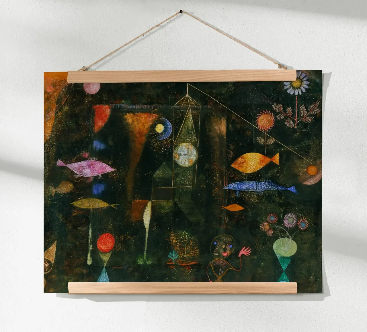 Paul Klee - Magia dei pesci poster con telaio in plastica da Timeless Artworks